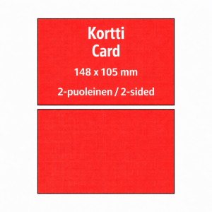 Kortti A6 2-puoleinen vaaka - Hinta alkaen